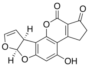 Chemical structure of Aflatoxin P1