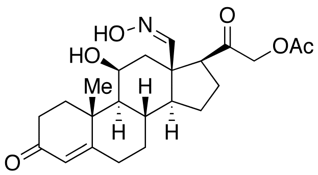 Chemical structure of Aldosterone 18-Oxime 21-Acetate