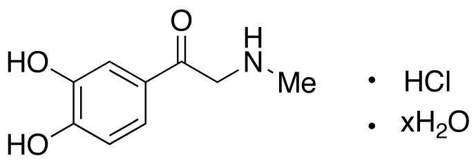 Chemical structure of Adrenalone Hydrochloride Monohydrate