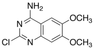 Chemical structure of 4-Amino-2-chloro-6,7-dimethoxyquinazoline