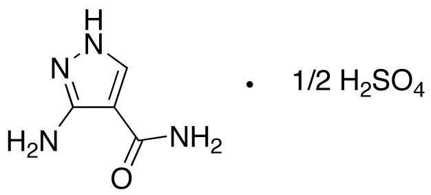 Chemical structure of 3-Amino-4-carbamoylpyrazole Hemisulfate