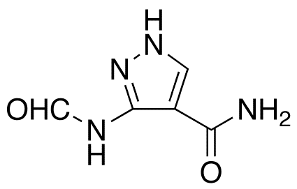 Chemical structure of 3-(Formylamino)-1H-pyrazole-4-carboxamide