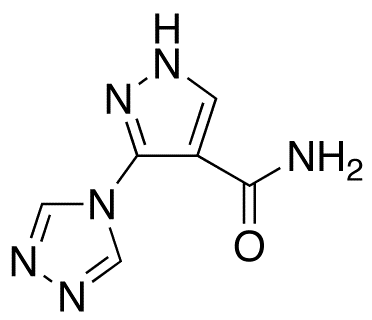 Chemical structure of 3-(4H-1,2,4-Triazol-4-yl)-1H-pyrazole-4-carboxamide