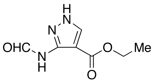 Chemical structure of 3-(Formylamino)-1H-pyrazole-4-carboxylic Acid Ethyl Ester