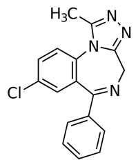 Chemical structure of Alprazolam