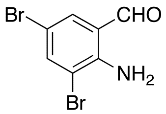 Chemical structure of 2-Amino-3,5-dibromobenzaldehyde