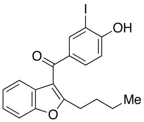 Chemical structure of De(diethylaminoethyl-5-iodo) Amiodarone