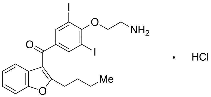 Chemical structure of N,N-Di-Desethyl Amiodarone