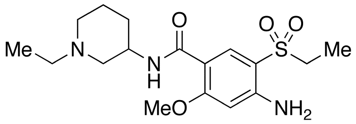 Chemical structure of 4-Amino-N-(1-ethyl-3-piperidinyl)-5-(ethylsulfonyl)-2-methoxybenzamide