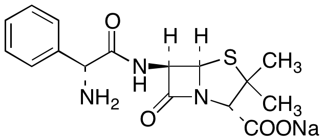 Chemical structure of Ampicillin Sodium