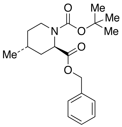 Chemical structure of (2R,4R)-rel-N-tert-Butyloxycarbonyl-4-methyl-2-piperidinecarboxylic Acid Benzyl Ester