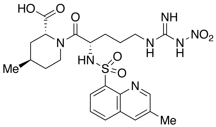 Chemical structure of N-Nitro-1,2,3,4-tetradehydro Argatroban