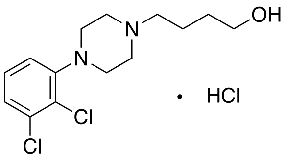 Chemical structure of 1-(2,3-Dichlorophenyl)-4-(4-hydroxybutyl)piperazine Hydrochloride