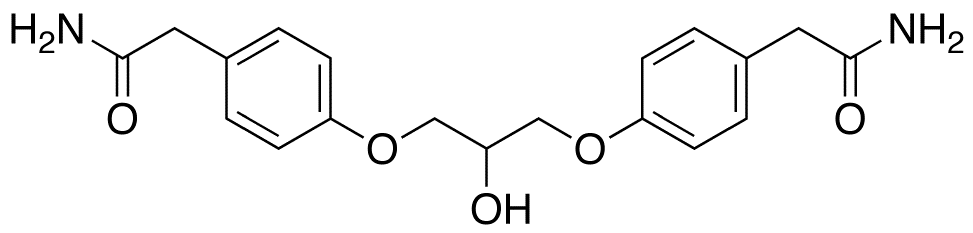 Chemical structure of 4,4'-[(2-Hydroxy-1,3-propanediyl)bis(oxy)]bis-benzeneacetamide