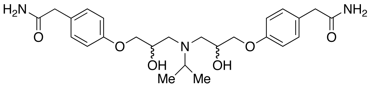 Chemical structure of 4,4'-[[(1-Methylethyl)imino]bis[(2-hydroxy-3,1-propanediyl)oxy]]bis-benzeneacetamide