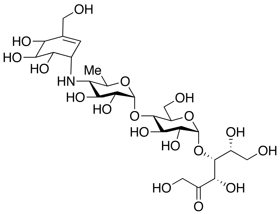 Chemical structure of Acarbose D-Fructose Impurity