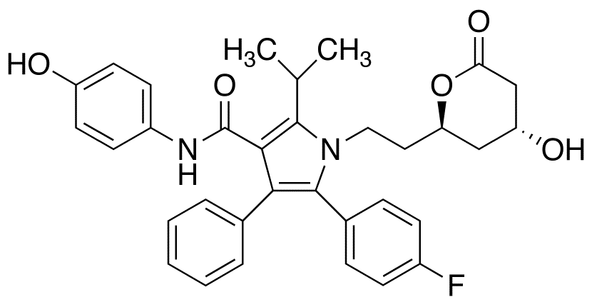 Chemical structure of 4-Hydroxy Atorvastatin Lactone