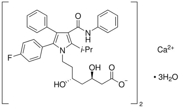 Chemical structure of Atorvastatin Calcium Trihydrate