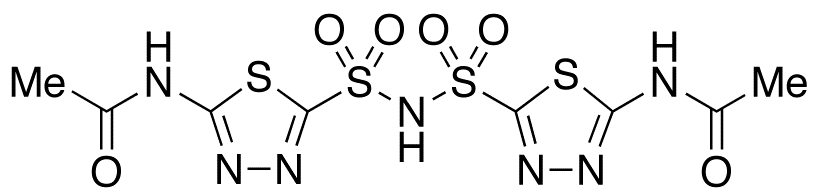 Chemical structure of Bis[5-(acetylamino)-1,3,4-thiadiazole-2-sulfonyl]amine