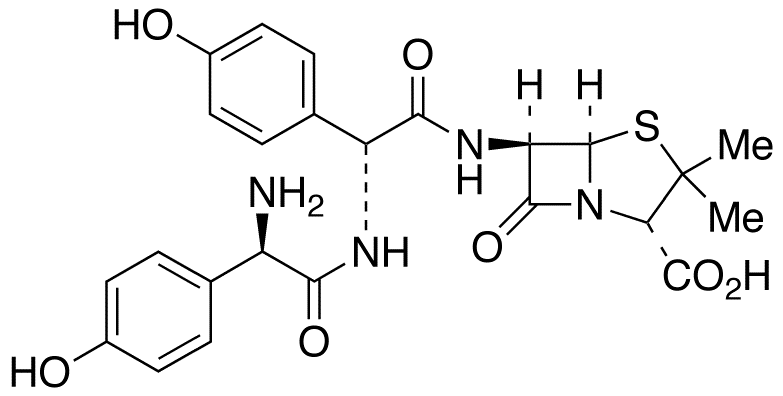 Chemical structure of p-Hydroxy-(D)-phenylglycyl Amoxicillin