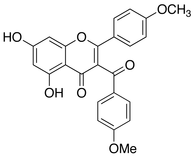 Chemical structure of 3-p-Anisoyl Acacetin