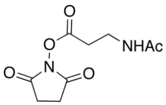 Chemical structure of N-Acetyl-β-alanine N-Hydroxysuccinimide Ester