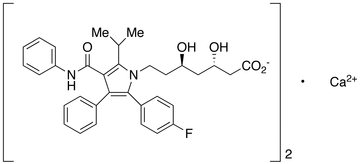 Chemical structure of (3S,5R)-Atorvastatin Calcium Salt