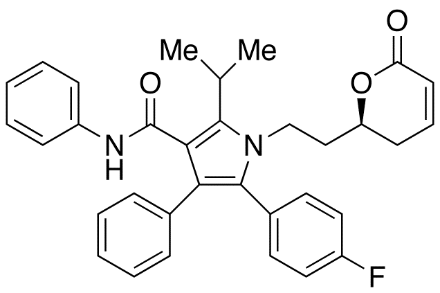 Chemical structure of 3-Dehydroxy 2,3-Dehydro Atorvastatin Lactone