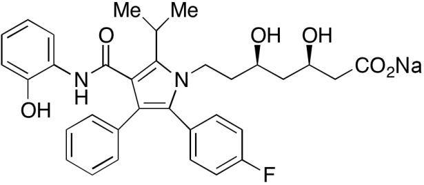 Chemical structure of Atorvastatin 2-Hydroxy Sodium