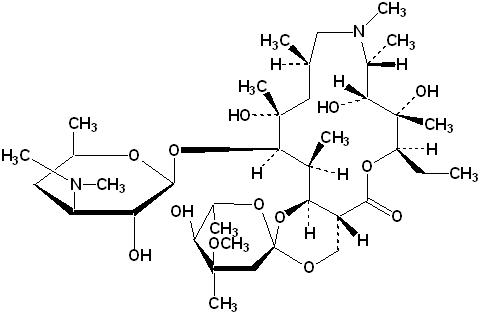 Chemical structure of C14,1"-epoxyazithromycin