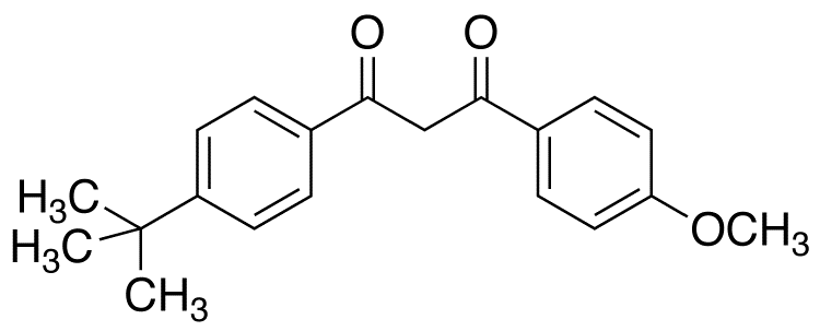 Chemical structure of Avobenzone