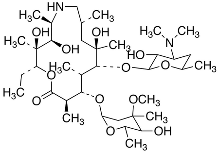 Chemical structure of 6-demethylazithromycin