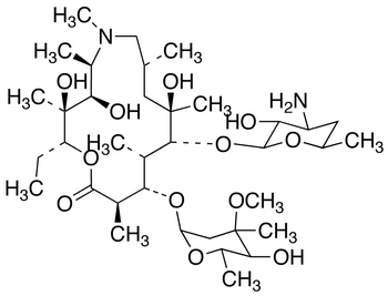 Chemical structure of 3’-N,N-Di(desmethyl) Azithromycin