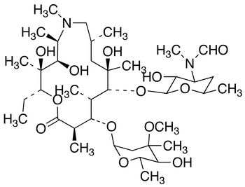 Chemical structure of 3'-N-demethyl-3'-N-formylazithromycin
