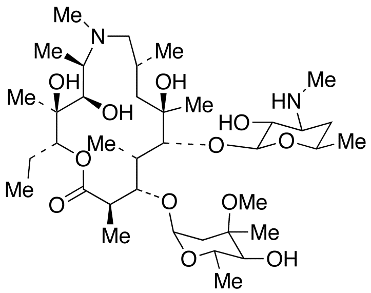 Chemical structure of 3'-N-demethylazithromycin