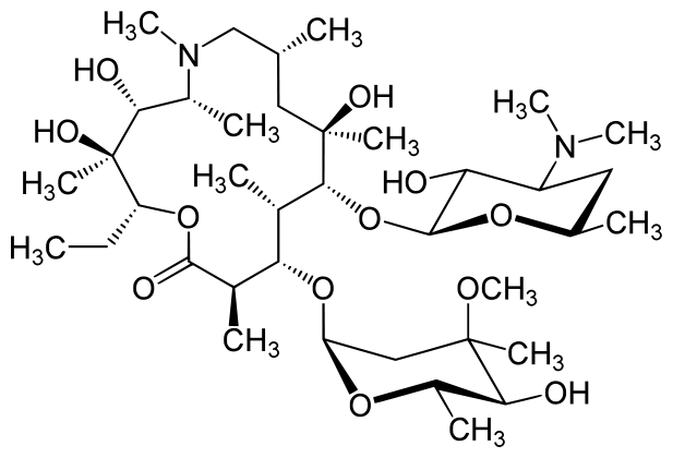 Chemical structure of Azithromycin