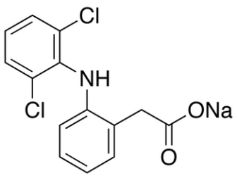 Chemical structure of Diclofenac Sodium