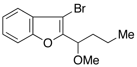 Chemical structure of 3-Bromo-2-(1-methoxybutyl)benzofuran