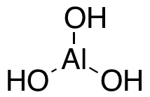Chemical structure of Aluminum Hydroxide