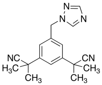 Chemical structure of Anastrozole