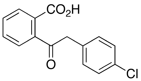 Chemical structure of 2-[(4-Chlorophenyl)acetyl]benzoic Acid