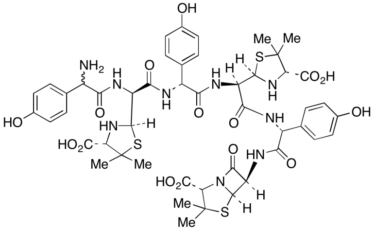 Chemical structure of Amoxicillin Trimer