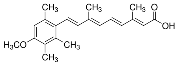 Chemical structure of Acitretin