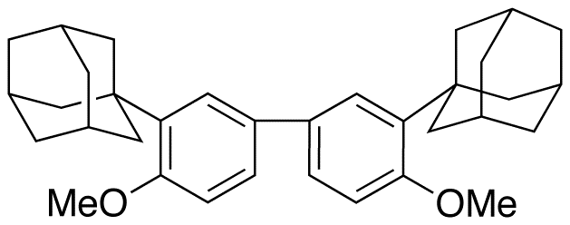 Chemical structure of 1,1′-[4,4′-bis(methoxy)biphenyl-3,3′-diyl]bis(tricyclo[3.3.1.13,7]decane)
