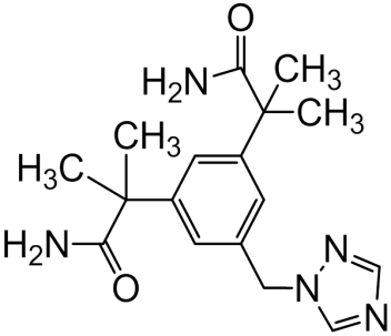 Chemical structure of Anastrozole Diamide Impurity