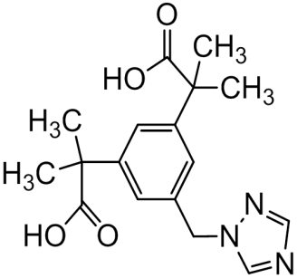Chemical structure of Anastrozole Diacid