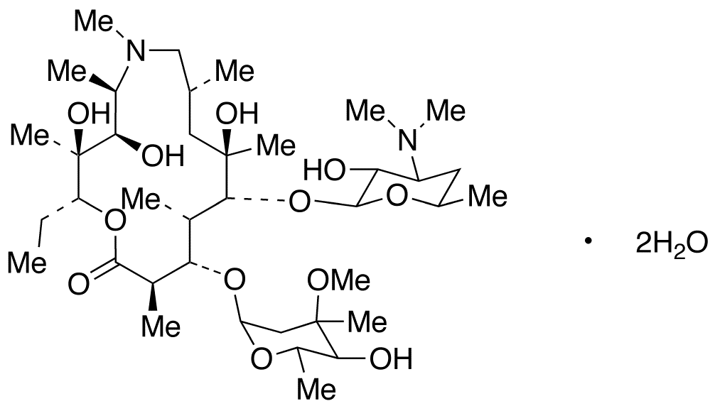 Chemical structure of Azithromycin Dihydrate