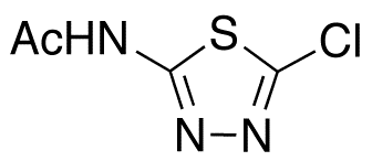 Chemical structure of 2-Acetamido-5-chloro-1,3,4-thiadiazole