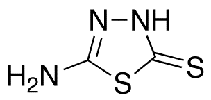Chemical structure of 5-Amino-1,3,4-thiadiazole-2-thiol