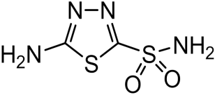 Chemical structure of 5-Amino-1,3,4-thiadiazole-2-sulfonamide